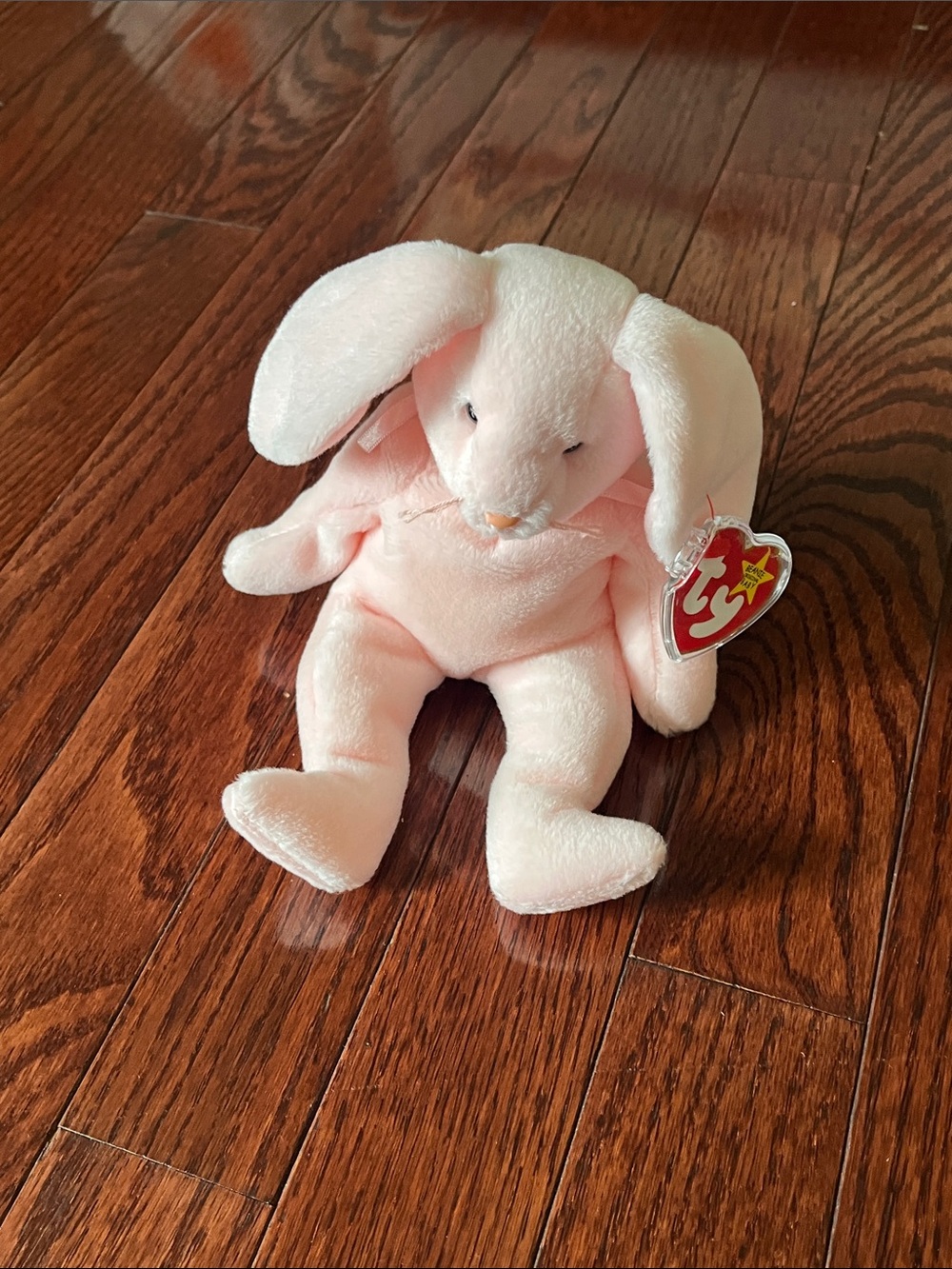 Ty Pink Bunny Plush with Heart Tag